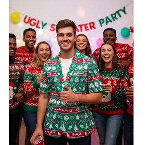 Suit Meister Ugly Christmas Sweater Party Mens Suit Jacket